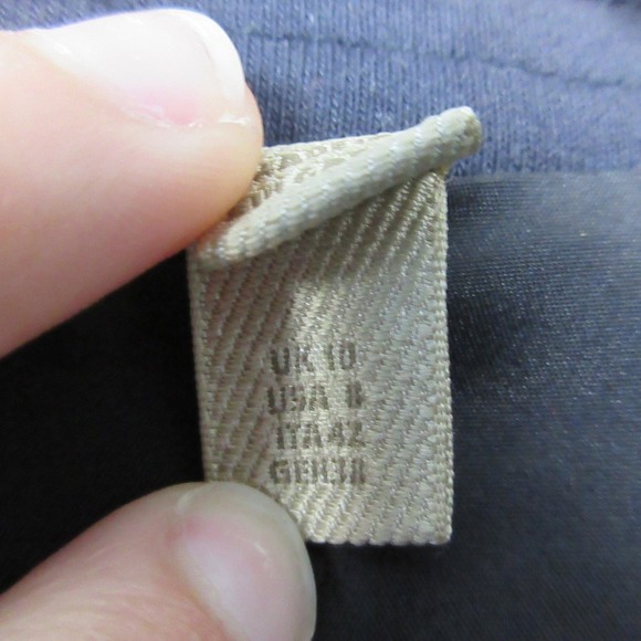 Burberry Brit Knit Blazer Jacket Women 8 Blue Cotton Blend Luxury Designer 572 - Picture 3 of 16